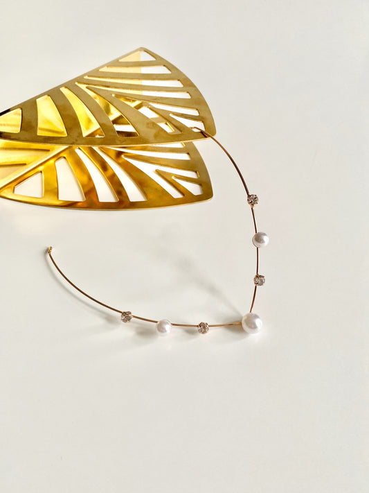 Purity Pearl Gold Headband 