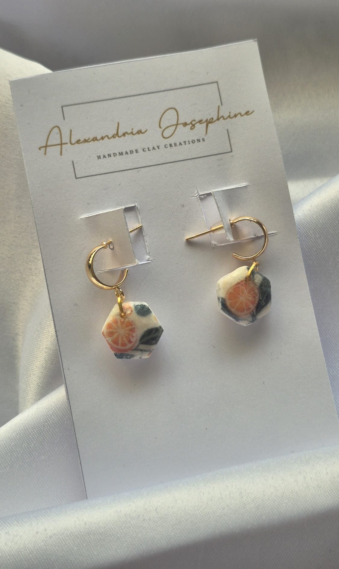 Orange Blossom Huggie Hoops