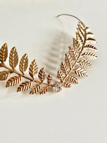 Grecian Goddess Gold Leaf Headband