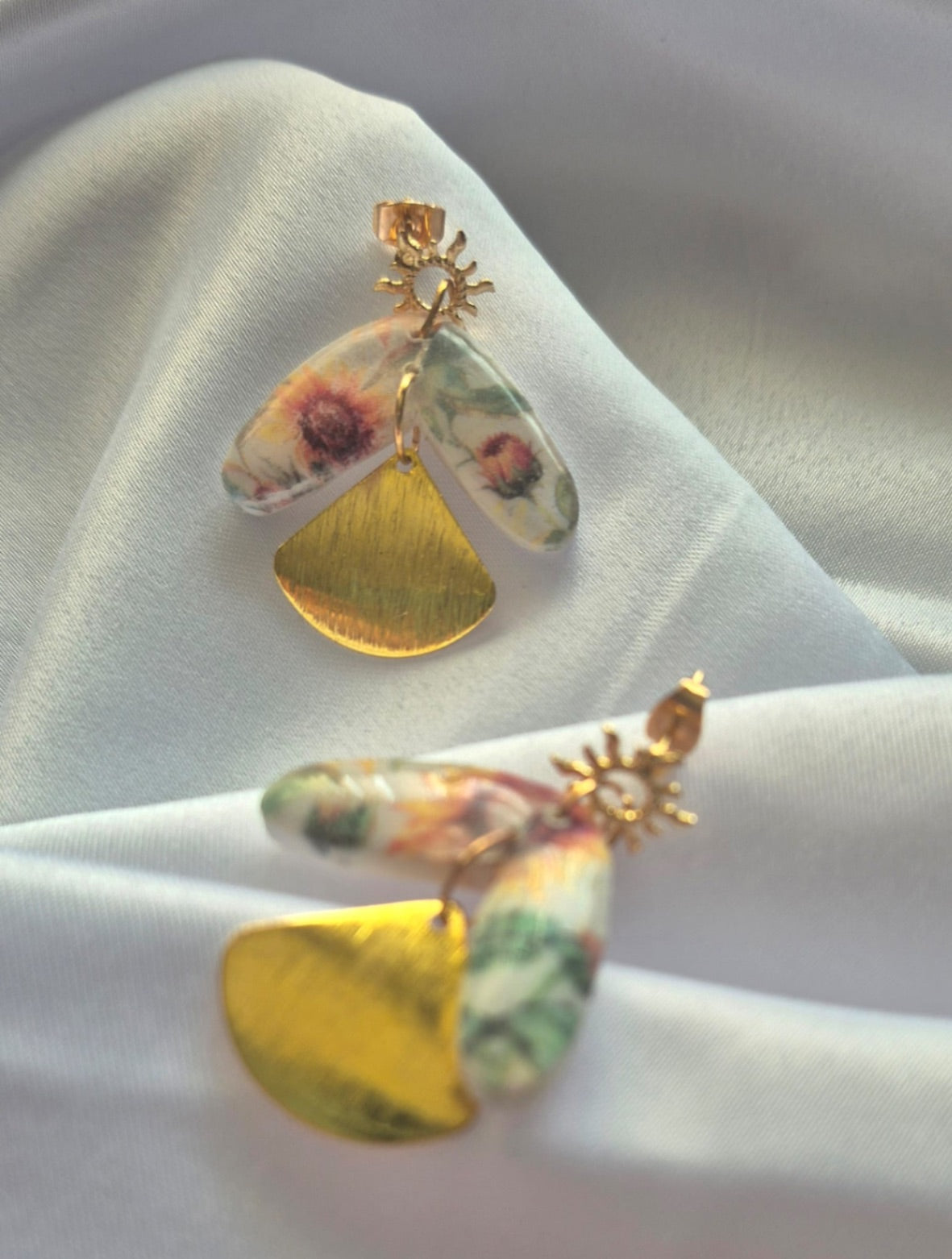 Sunburst Stud Sunflower Earrings