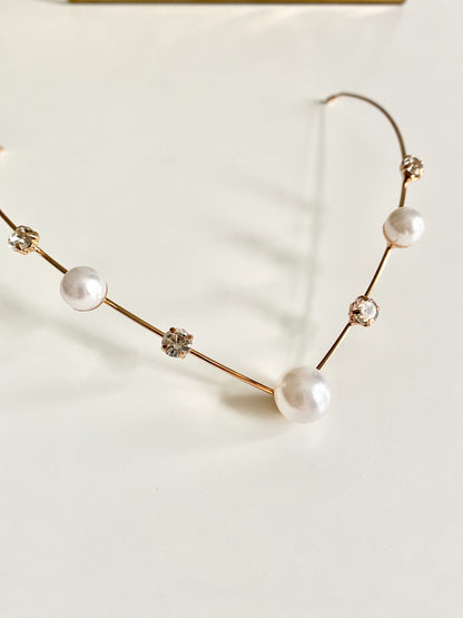 Purity Pearl Gold Headband 
