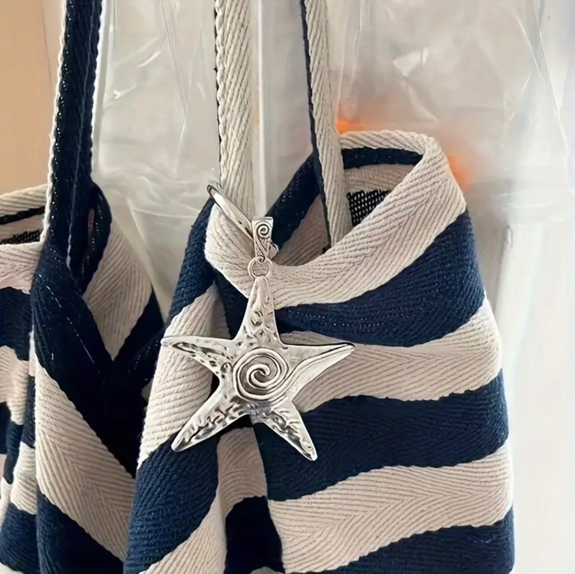 Starfish Silver Bag Charm