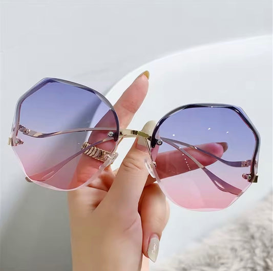 70s Round Frameless Rainbow Sunnies