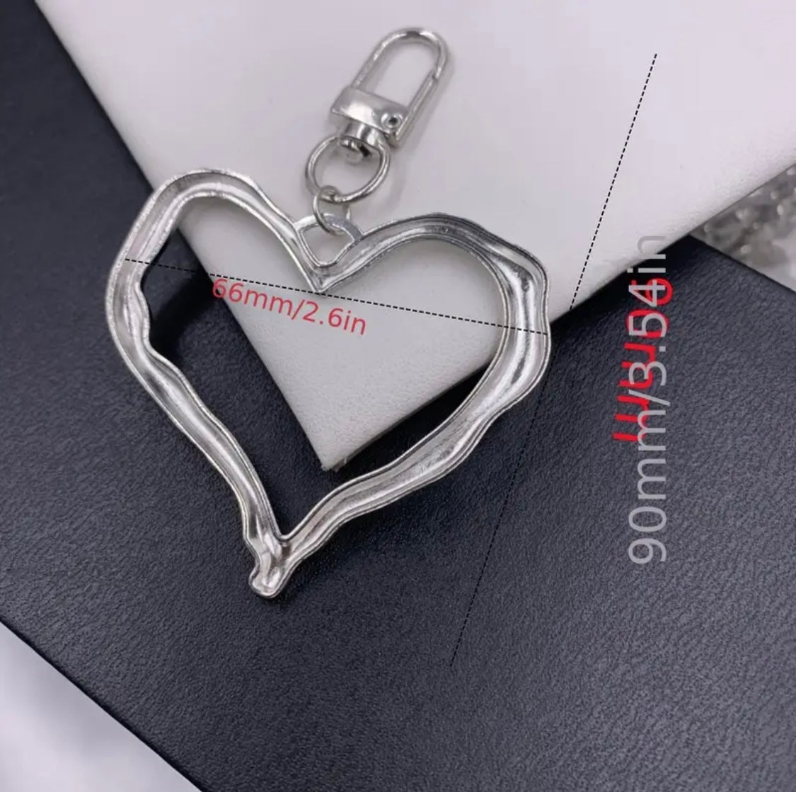 Silver Heart Key Chain