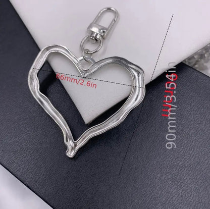 Silver Heart Key Chain