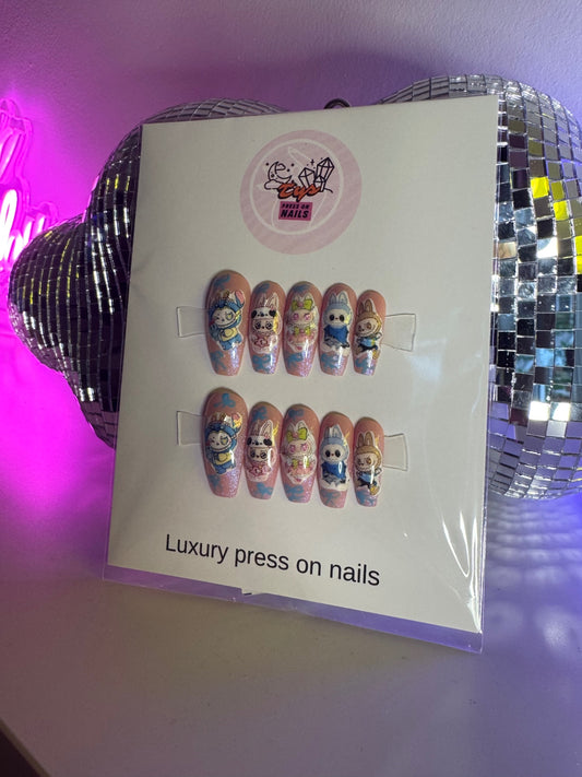 Labubu Pink & baby blue