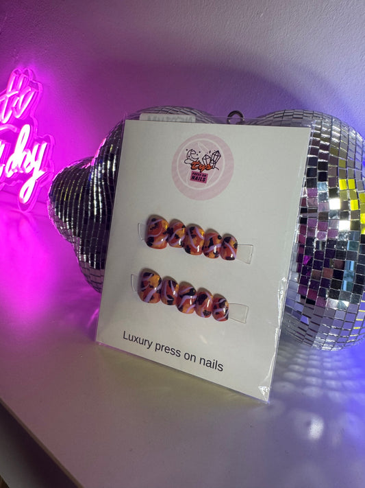 Funky animal print short square