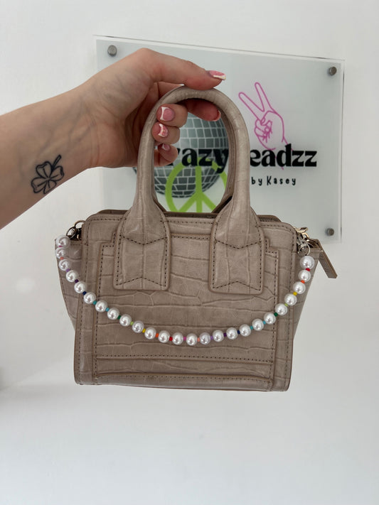 Pearl sprinkle bag charm 