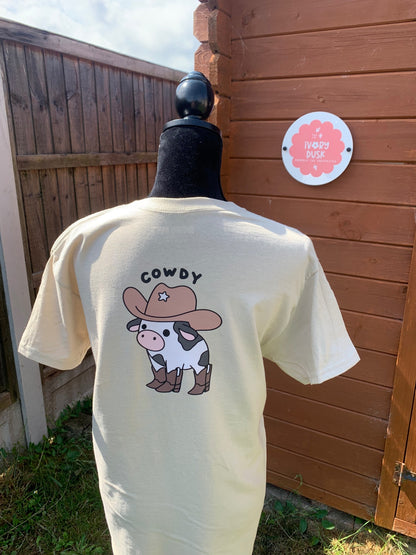 cowdy tshirt size medium 
