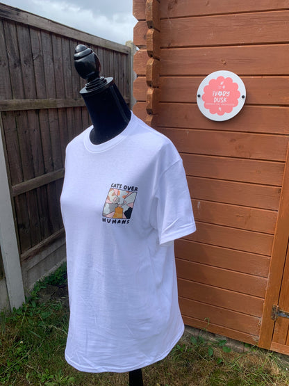 cats over humans t-shirt size medium 