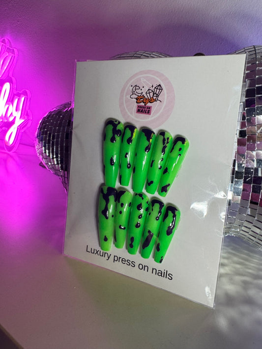 Neon green oil slick 