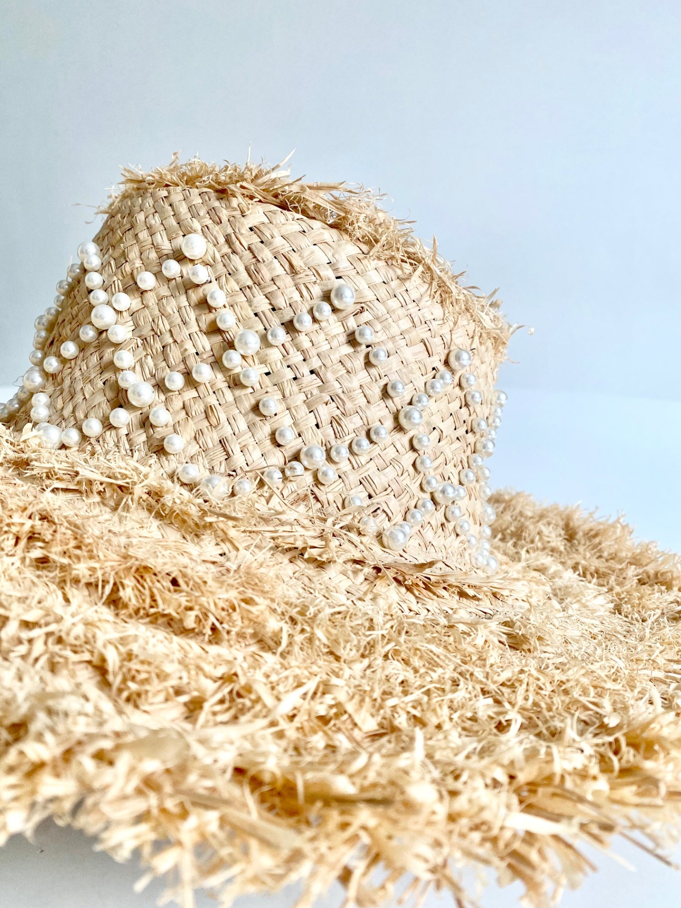 La Sirena Pearl Straw Hat Adjustable