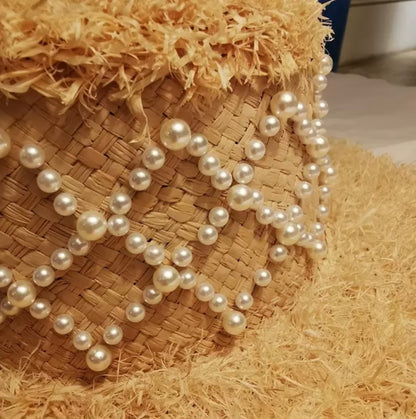 La Sirena Pearl Straw Hat Adjustable