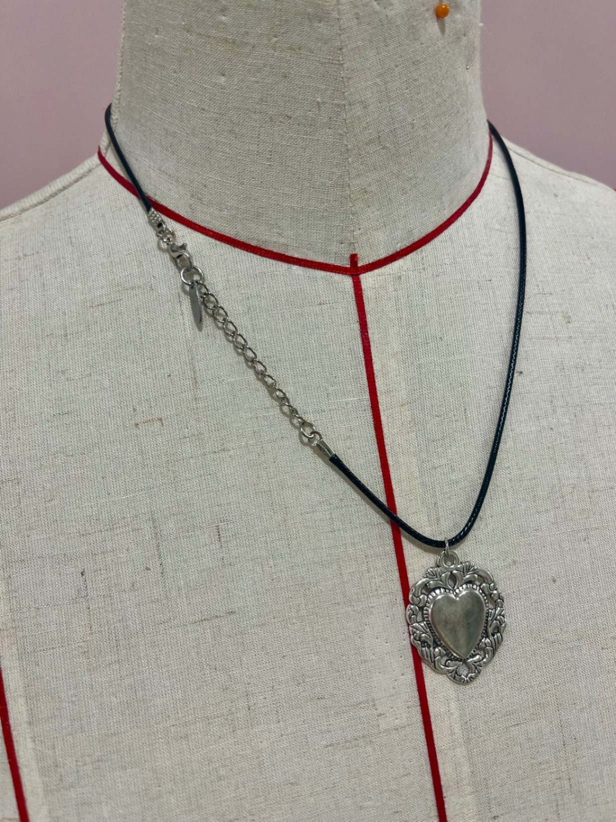 Sacred Flame Pendant Leather Necklace
