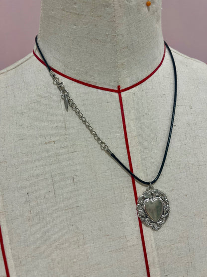 Sacred Flame Pendant Leather Necklace