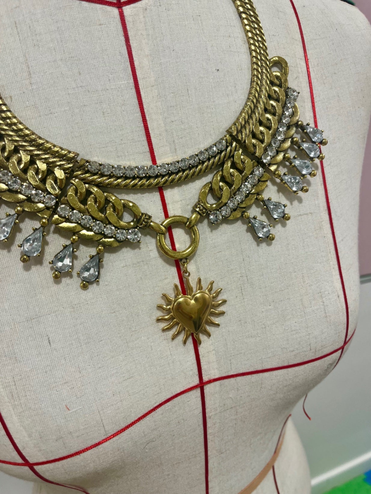 Sacred Blaze Statement Necklace Gold