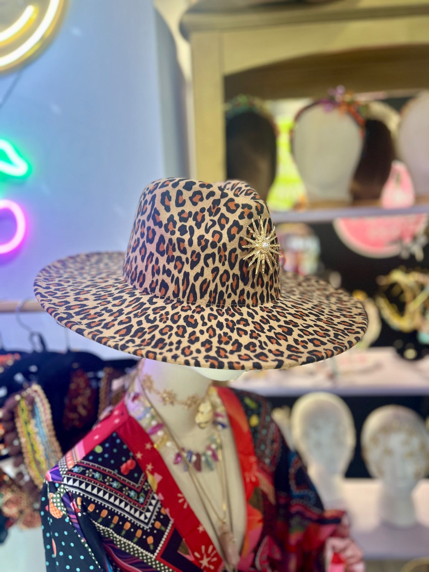 Solar Flare Leopard Fedora