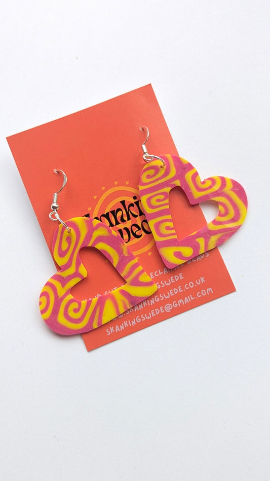 Pink & Yellow Disco Hearts