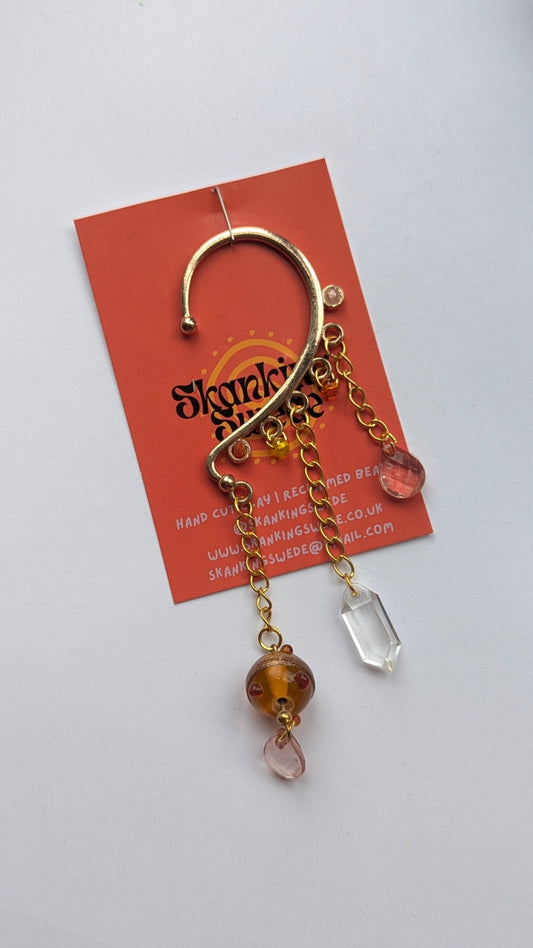 Reclaimed Bead Ear Cuff