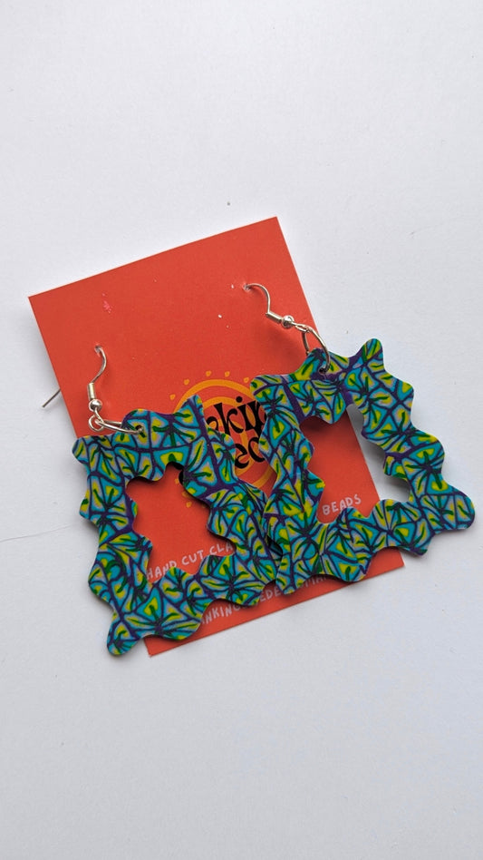 Abstract Blue Wiggle Doorknockers 