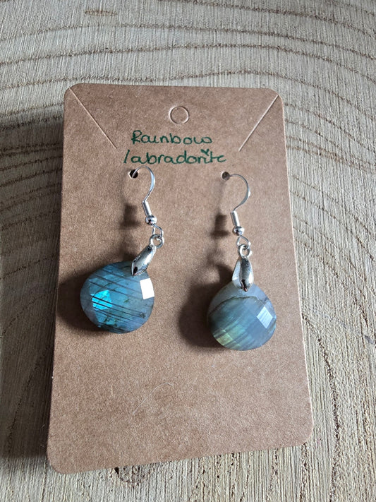 Rainbow labradorite earrings