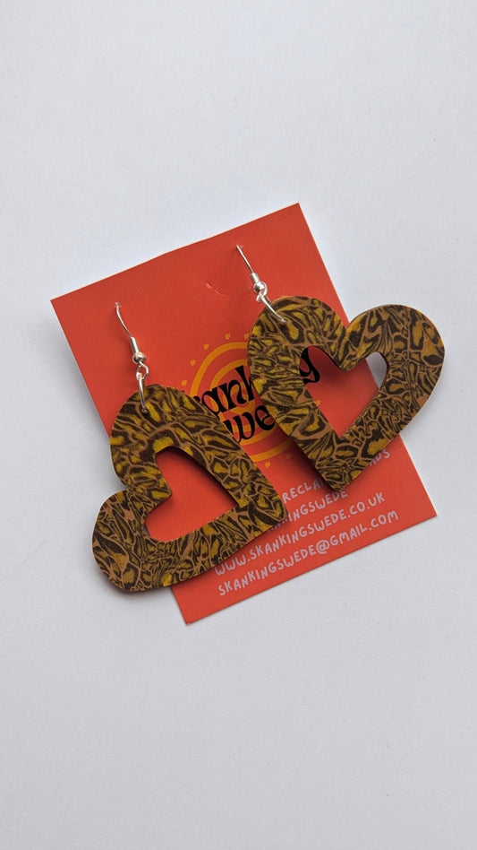 Leopard Heart Earrings 