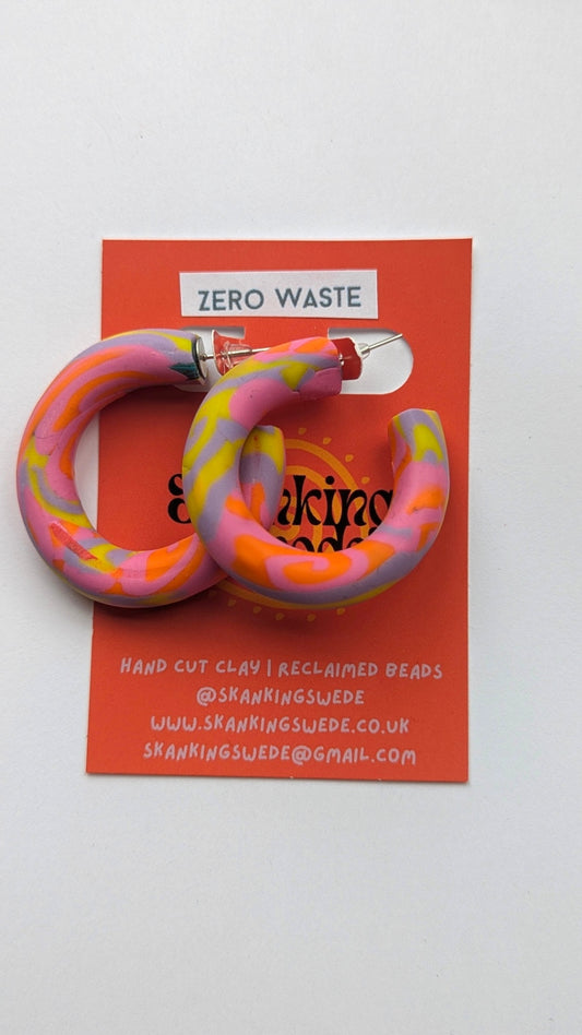 Lilac/Orange Zero Waste Hoops 