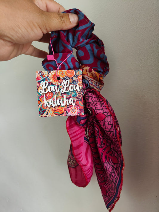 Boho scrunchie-made from recycled sari fabrics