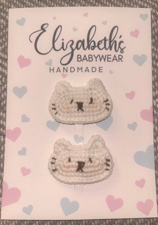 Handmade Children’s Bear Faced Hairclips