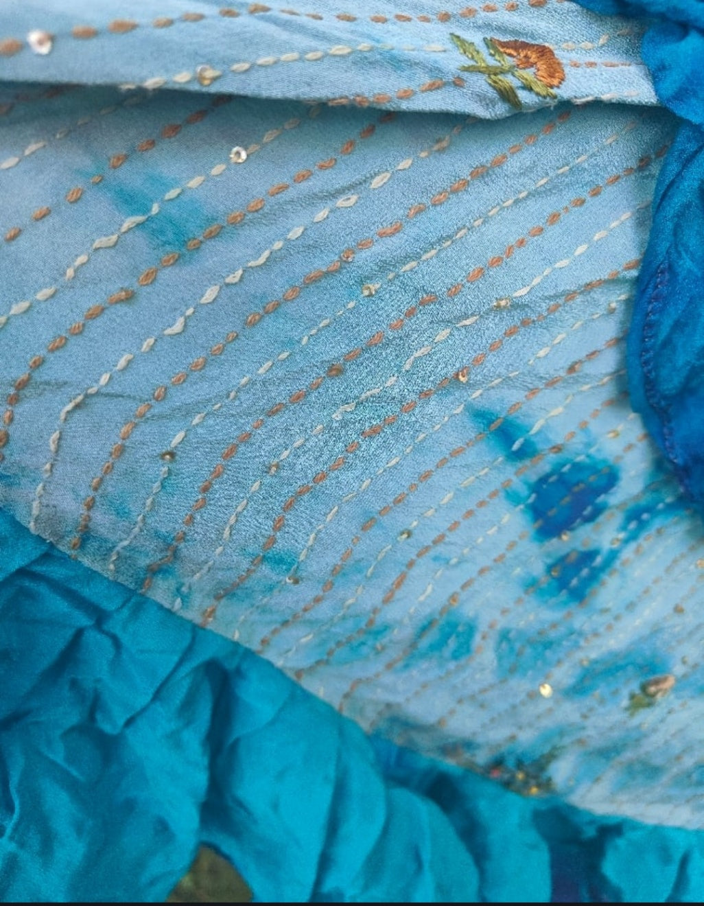 Wanderlust maxi skirt/ bandeau dress -blues