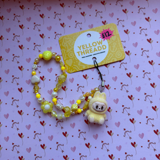 Yellow Bubu Phone Charm