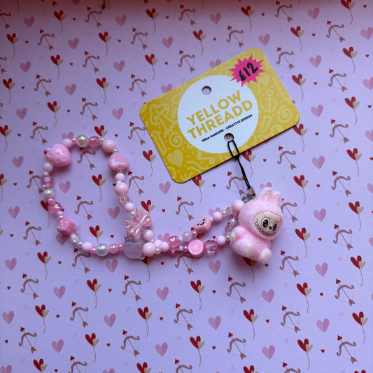 Pink Bubu Phone Charm