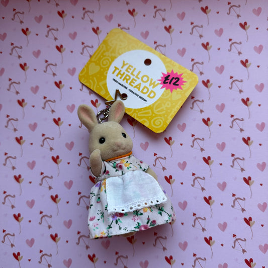 Dress Rabbit Keychain 