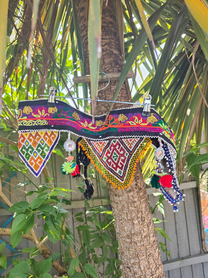 Fez beaded belt - purples 