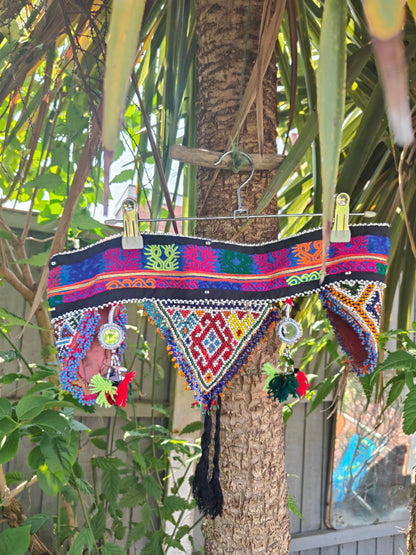 Fez beaded belt - blues 