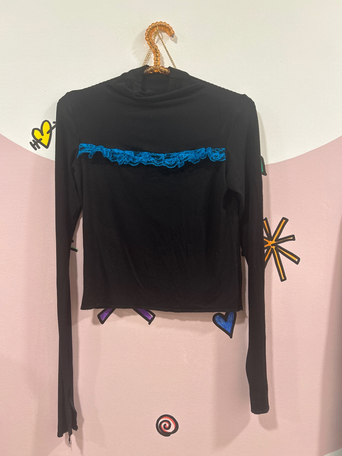 Handmade Top Blue Frill