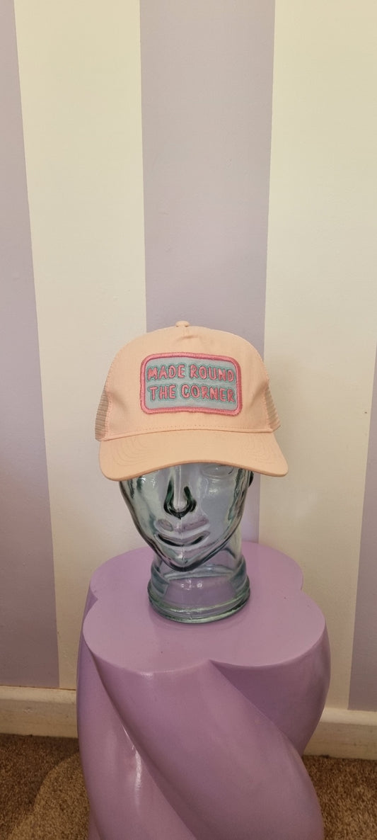 Pink with Dark Pink Border Trucker Cap