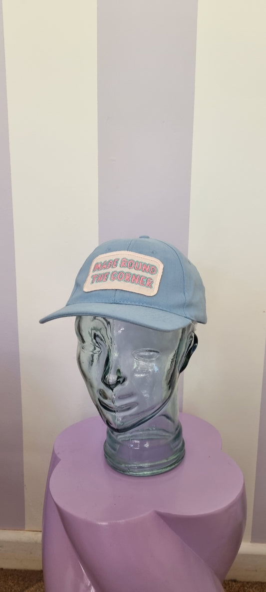 Blue with Light Pink Border Baseball Cap