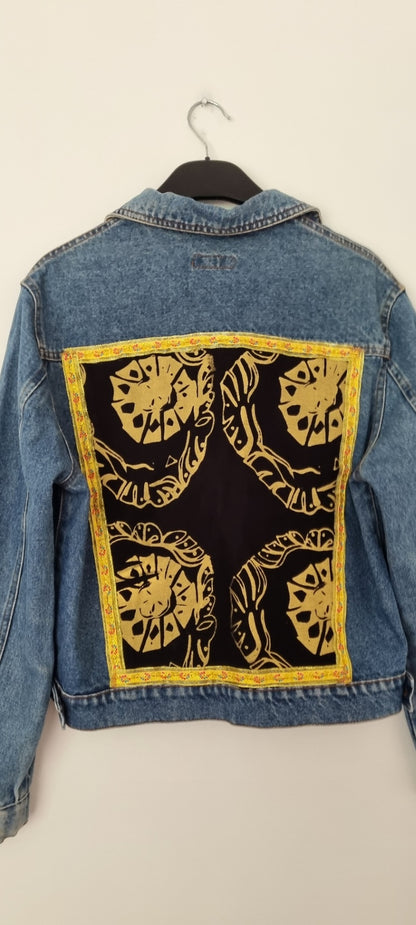 Mural Print Denim Jacket (Small)