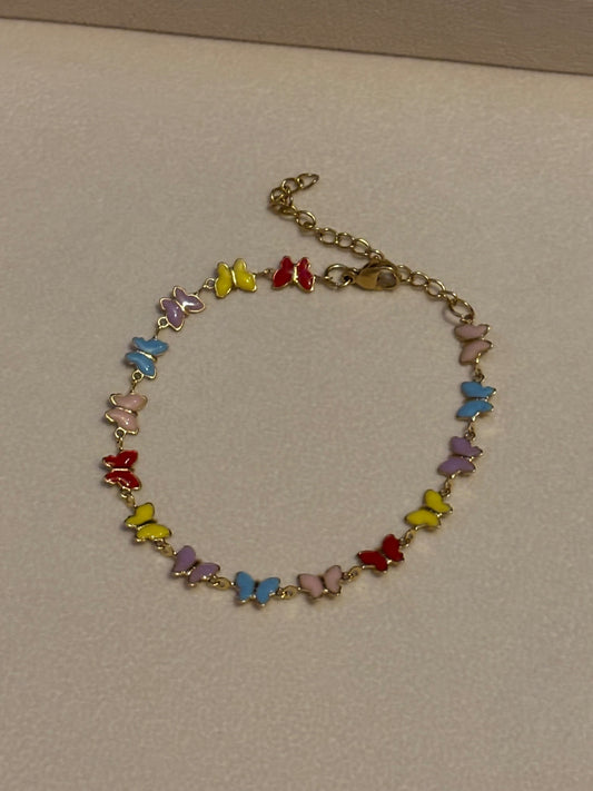Multicoloured butterfly bracelet 