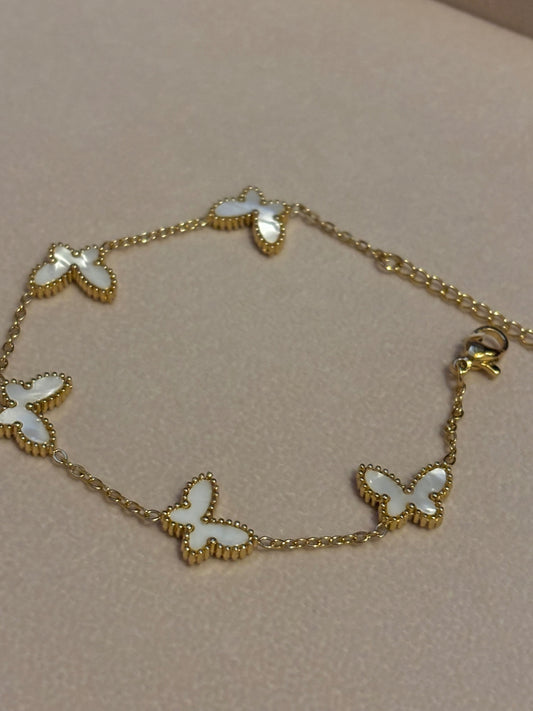 Pearlescent butterfly bracelet 
