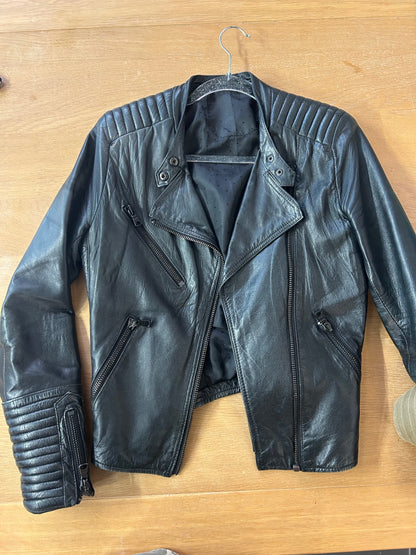 Leather Jacket Leopard Cross - S/M