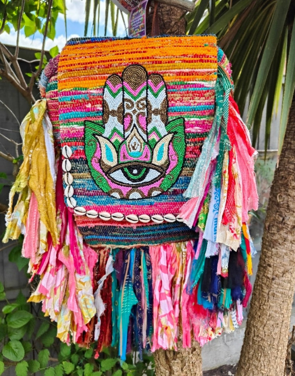 Frill sari Back pack 