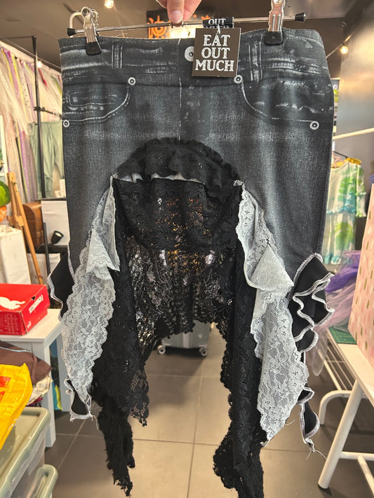 Scrap Skirt Jeggin & Lace - One Size