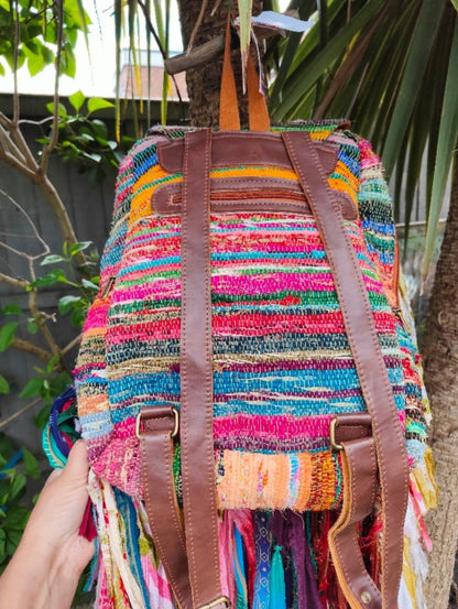 Frill sari Back pack 