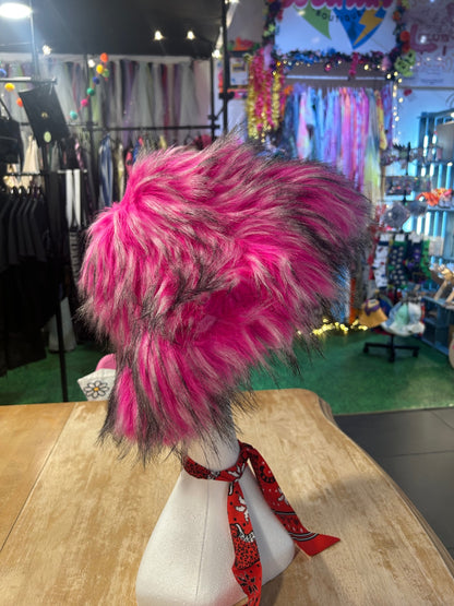 Faux Fur Pink Hat