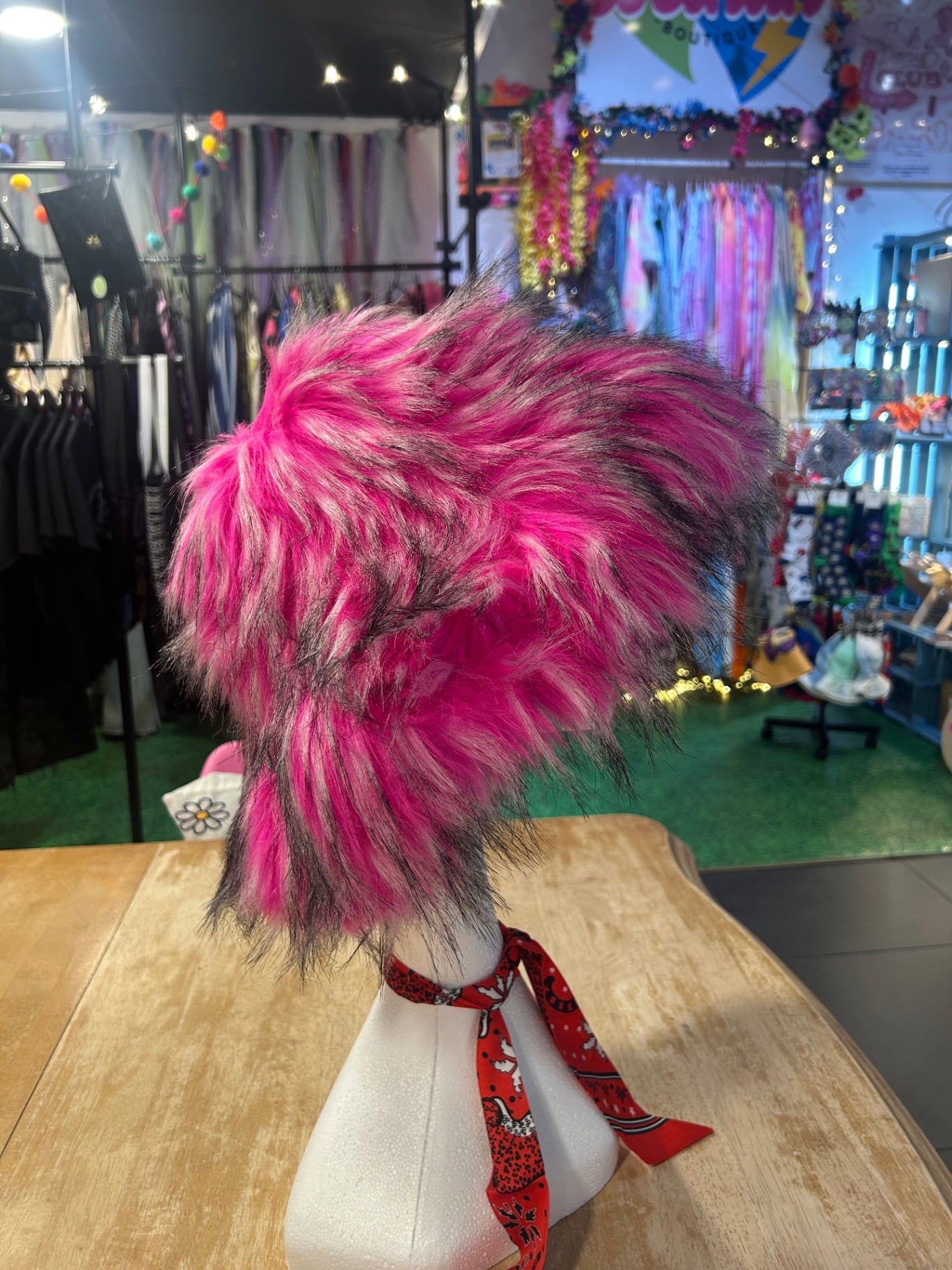 Faux Fur Pink Hat