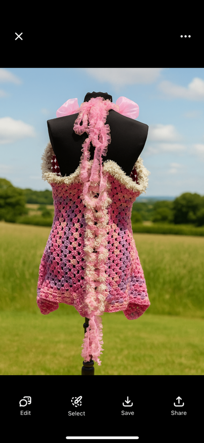 Pink bow dress cover up