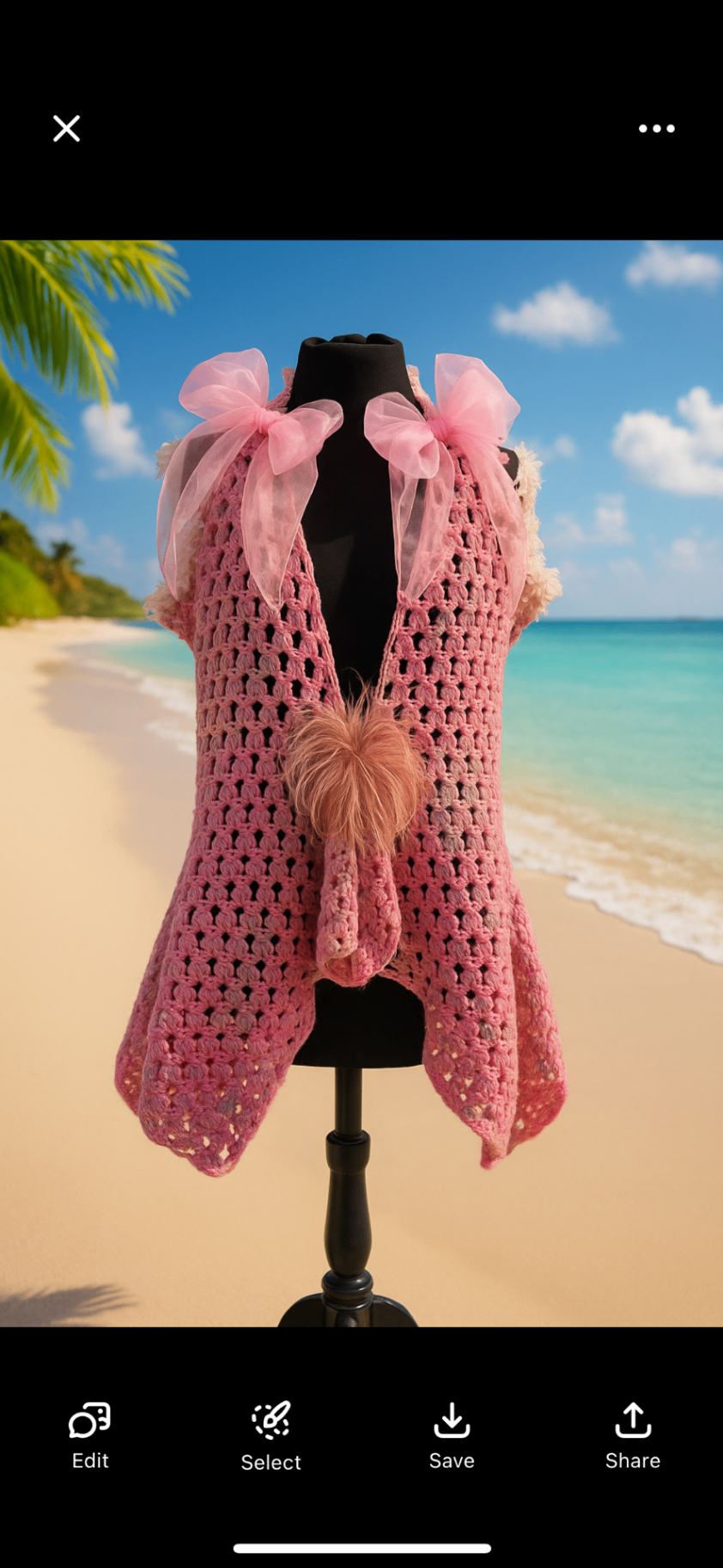 Pink bow dress cover up