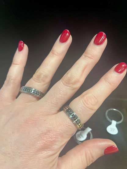 Moon Phase Spinner Ring Size 11